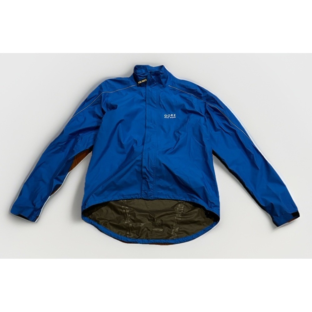 Gore Bike Wear Gore-Tex Paclite Cycling Jacket Mens M Blue Waterproof Rain MTB